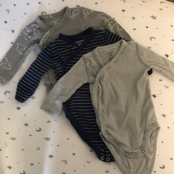 3 side snap long sleeve onesies NEW MOM MUST ! - Picture 1 of 4